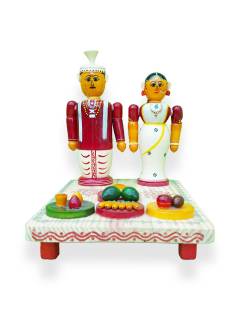 Wooden Marriage Couple Set - Etikoppaka Dolls