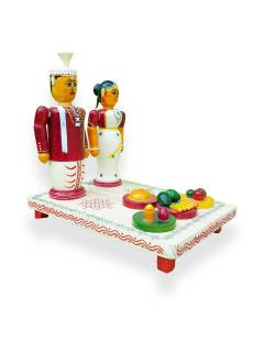 Wooden Marriage Couple Set - Etikoppaka Dolls Wooden Marriage Couple Set - Etikoppaka Dolls