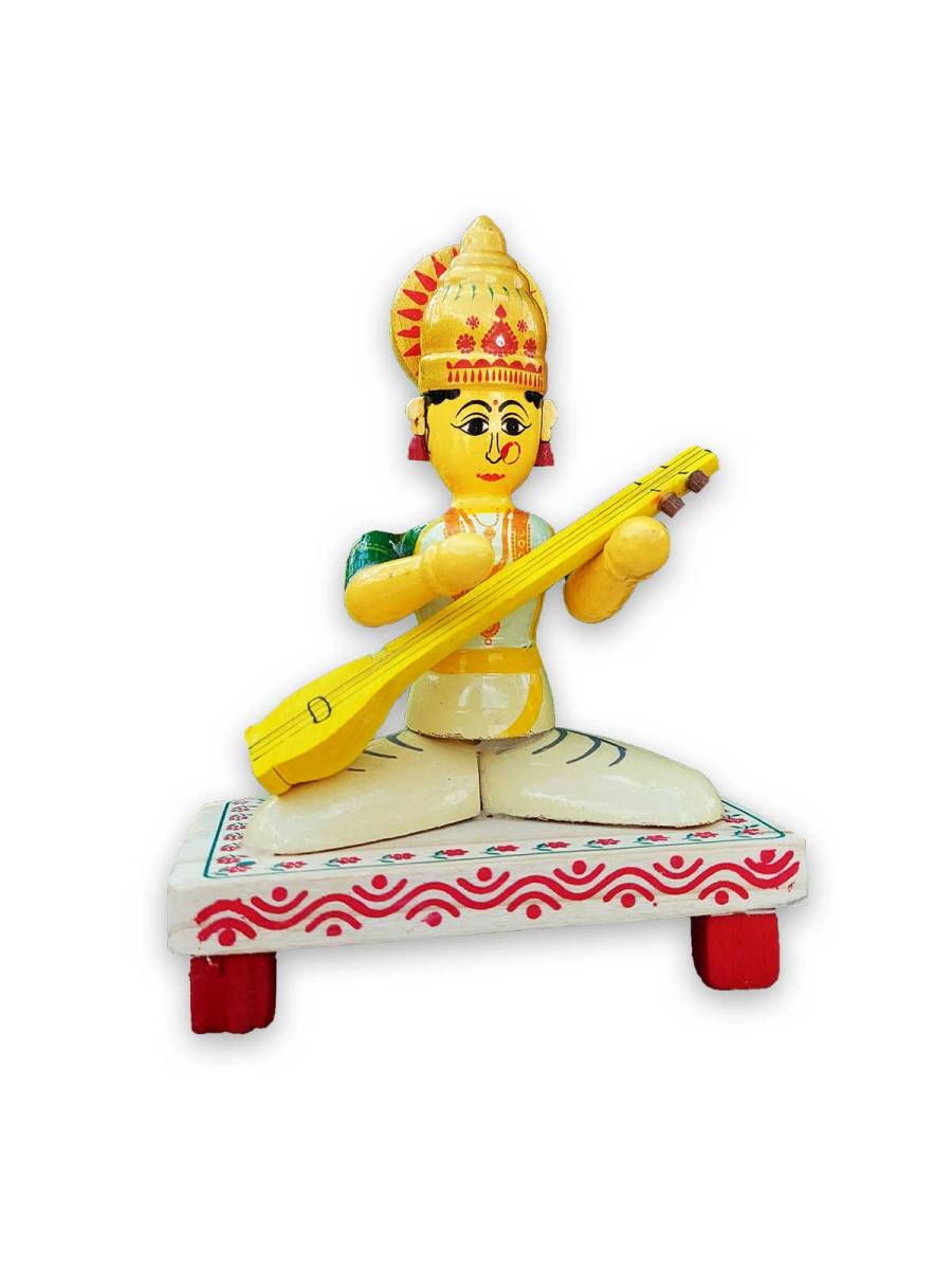 Wooden Saraswati Devi - Etikoppaka Dolls
Wooden Saraswati Devi - Etikoppaka Dolls