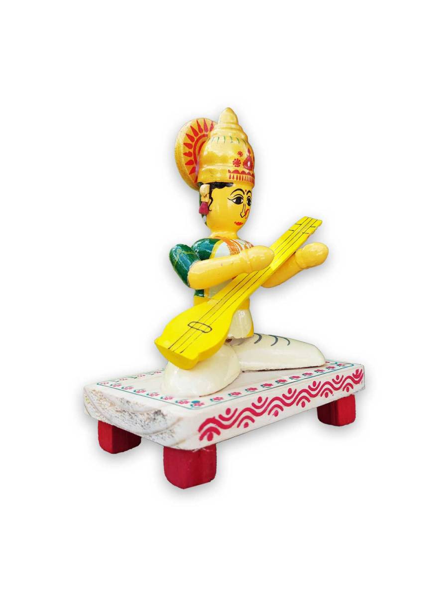 Wooden Saraswati Devi - Etikoppaka Dolls
Wooden Saraswati Devi - Etikoppaka Dolls