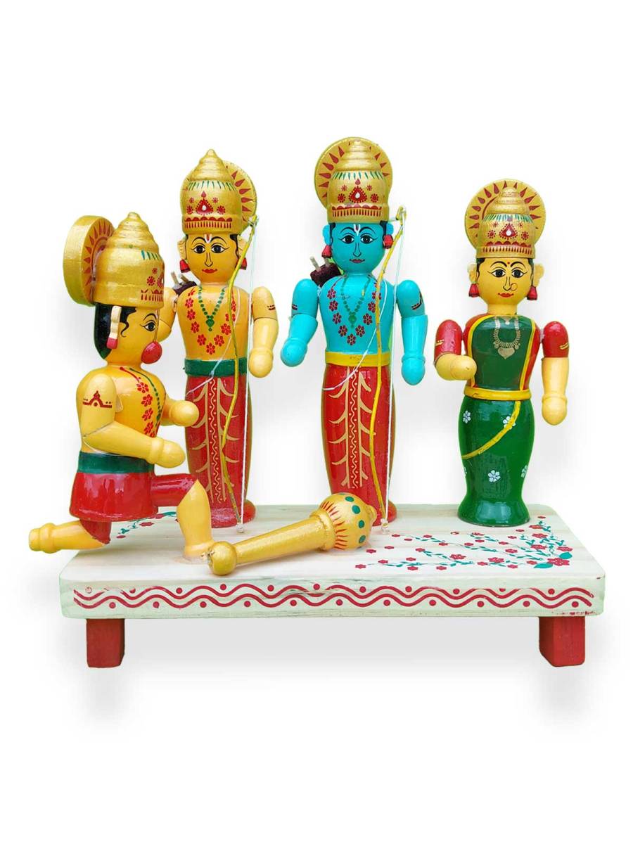 Wooden Rama Seetha Set - Etikoppaka Dolls