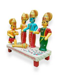 Wooden Rama Seetha Set - Etikoppaka Dolls Wooden Rama Seetha Set - Etikoppaka Dolls