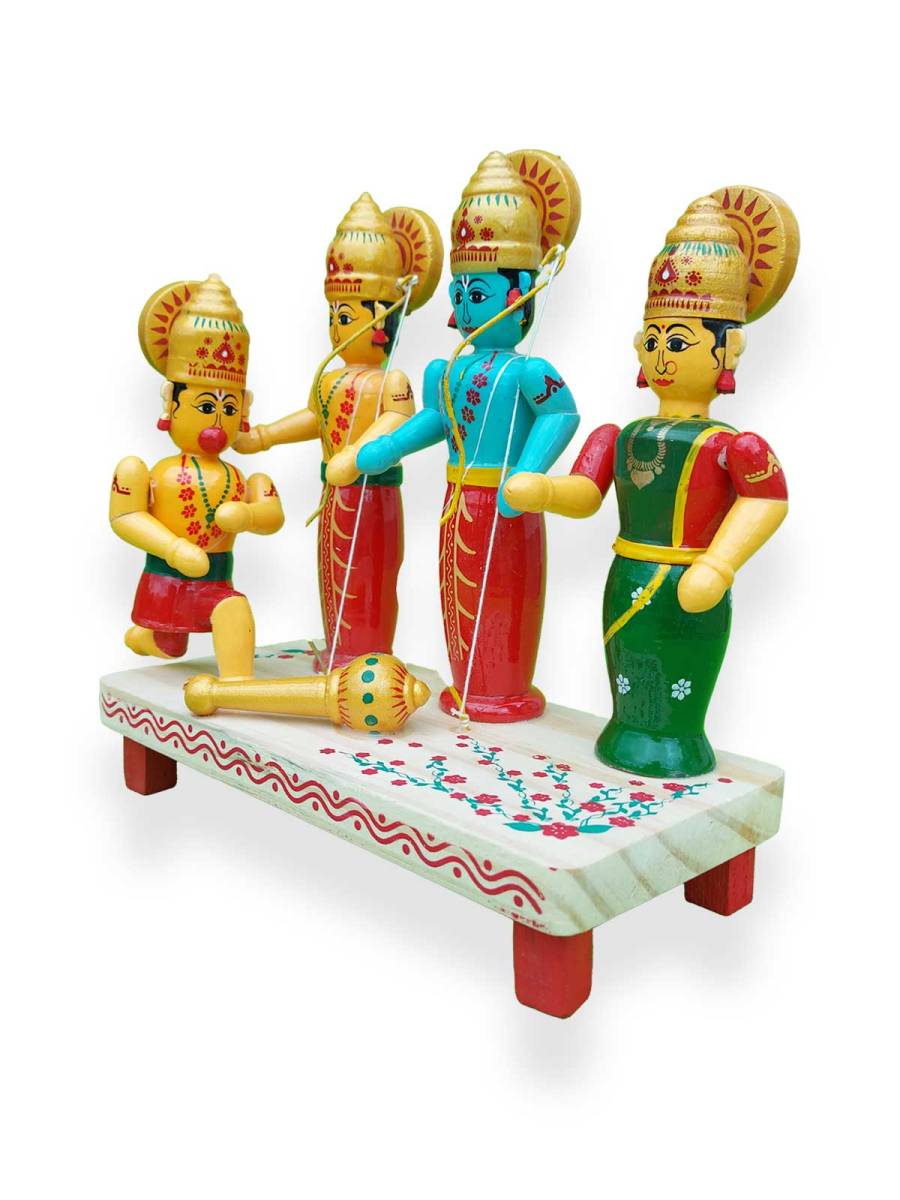 Wooden Rama Seetha Set - Etikoppaka Dolls