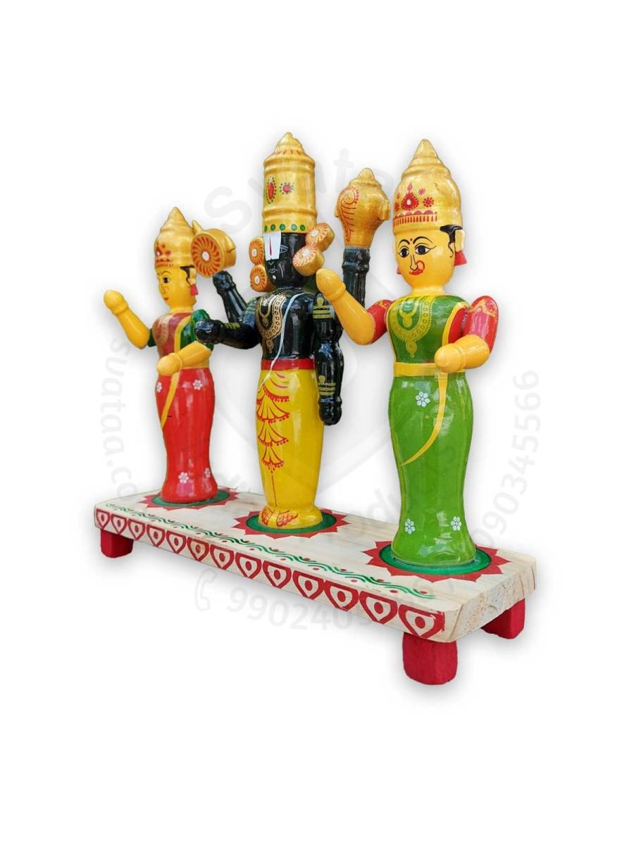 Wooden Balaji Pariwara - Etikoppaka Dolls
