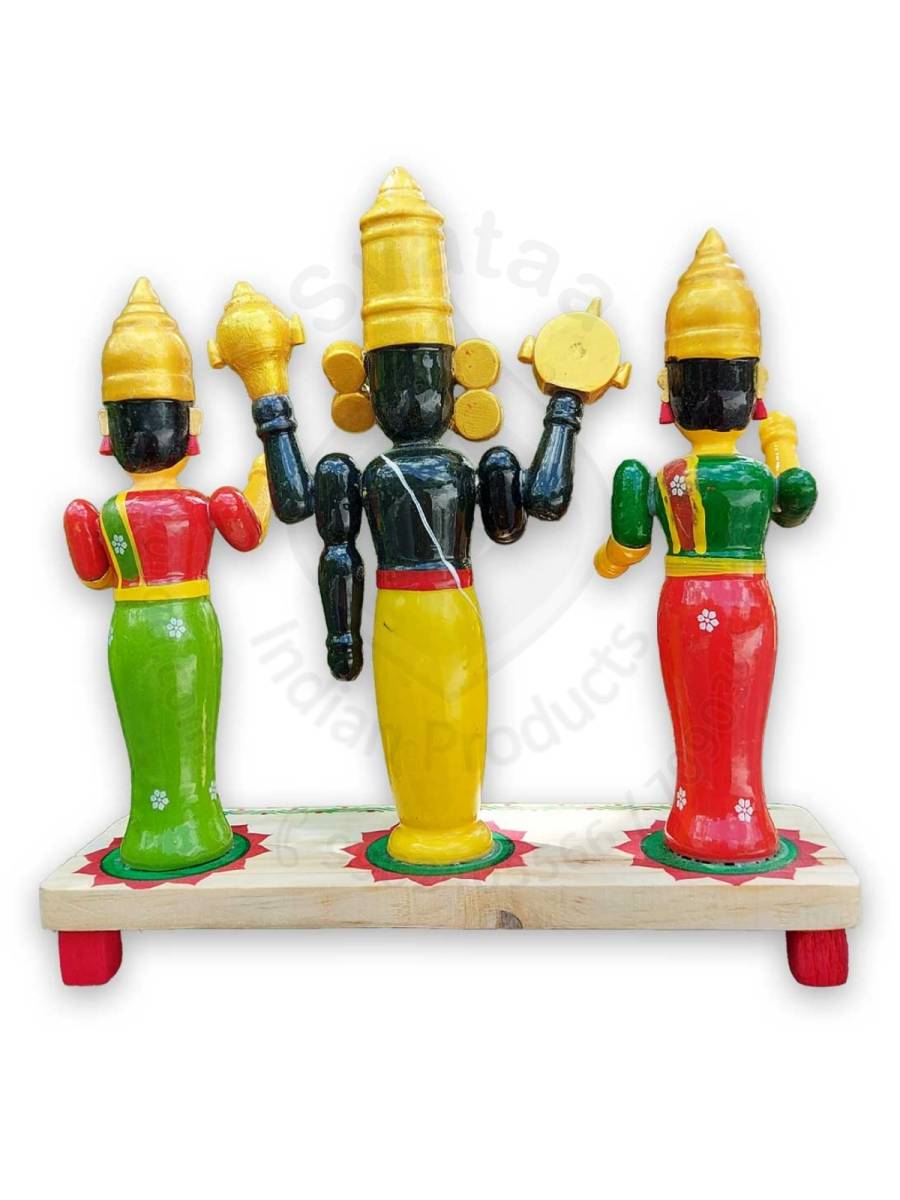 Wooden Balaji Pariwara - Etikoppaka Dolls
