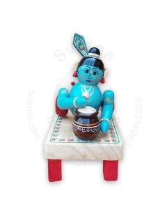 Wooden Crawling Krishna - Etikoppaka Dolls
