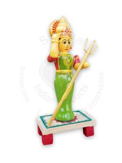 Wooden Durga Devi - Etikoppaka Dolls
