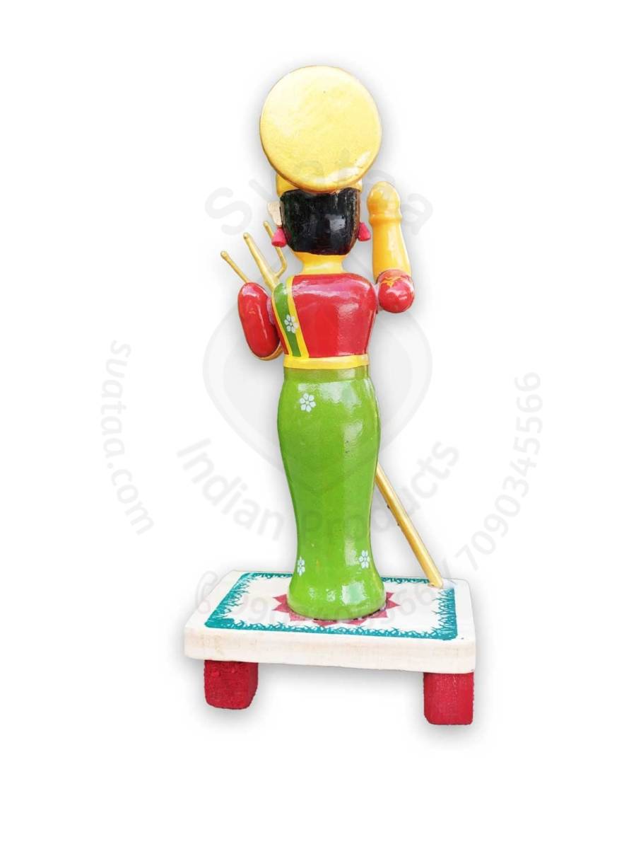 Wooden Durga Devi - Etikoppaka Dolls
