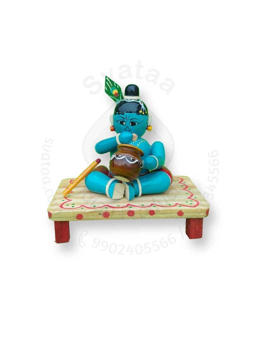 Wooden Krishna - Etikoppaka Dolls
