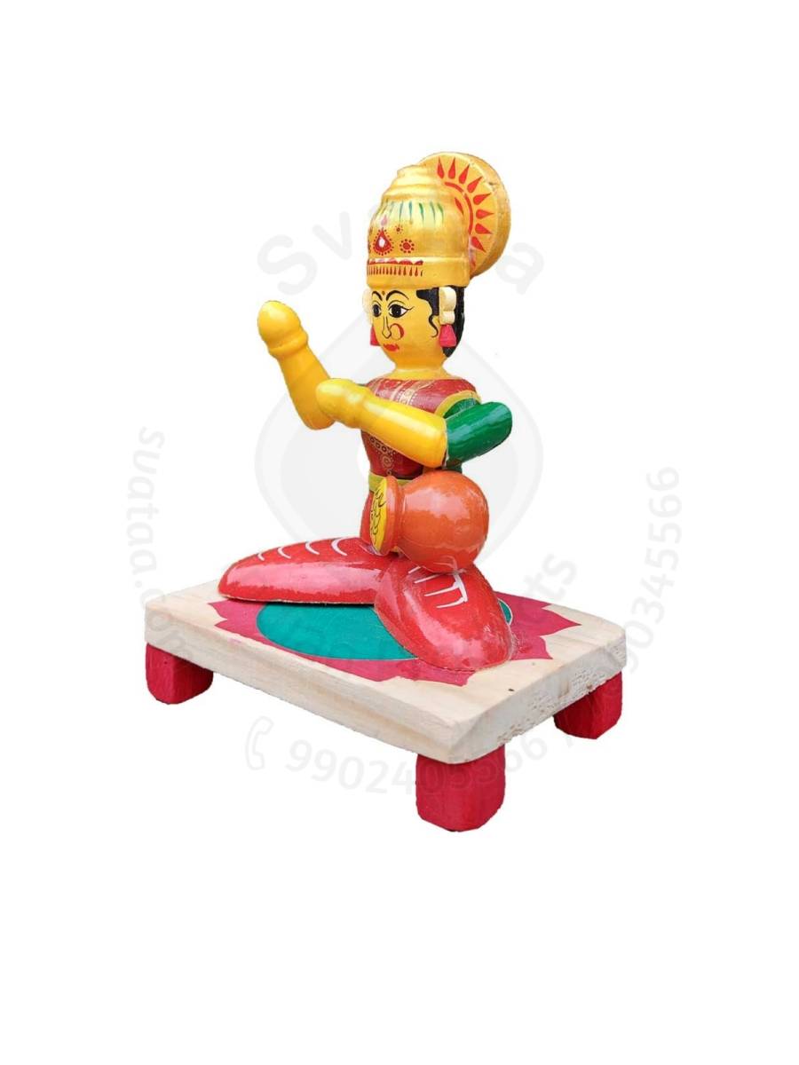 Wooden Lakshmi Devi - Etikoppaka Dolls
