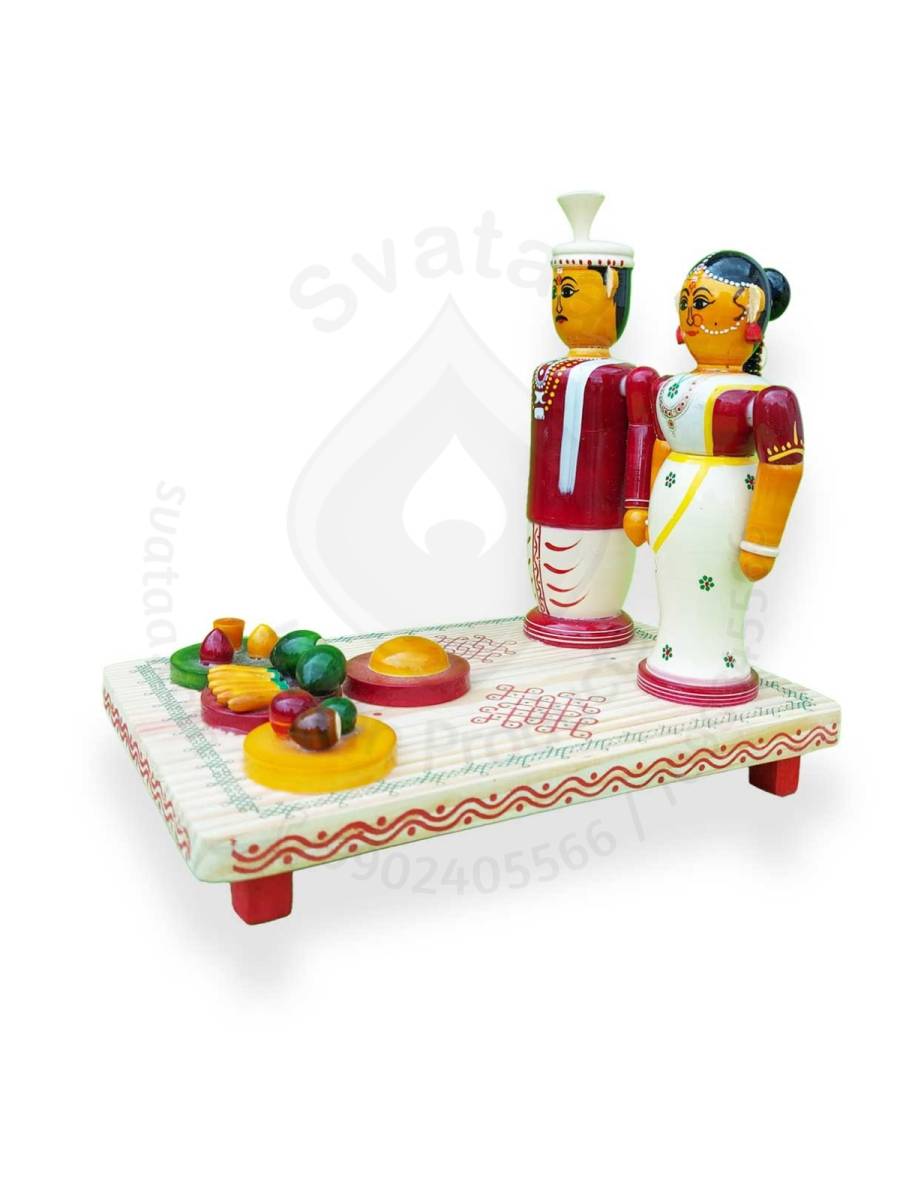 Wooden Marriage Couple Set - Etikoppaka Dolls
