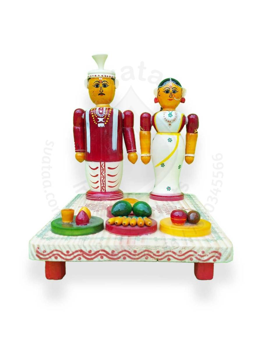 Wooden Marriage Couple Set - Etikoppaka Dolls
