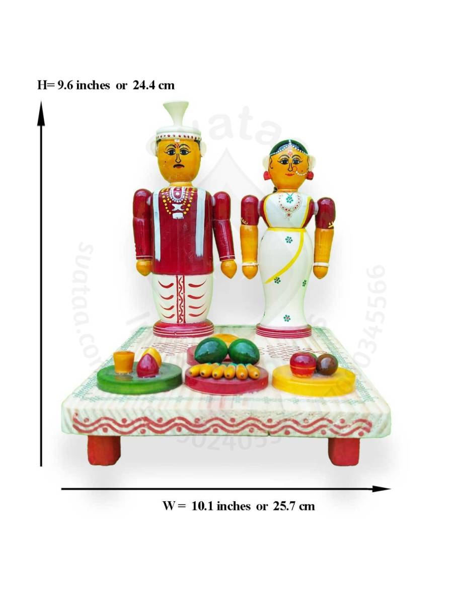Wooden Marriage Couple Set - Etikoppaka Dolls
