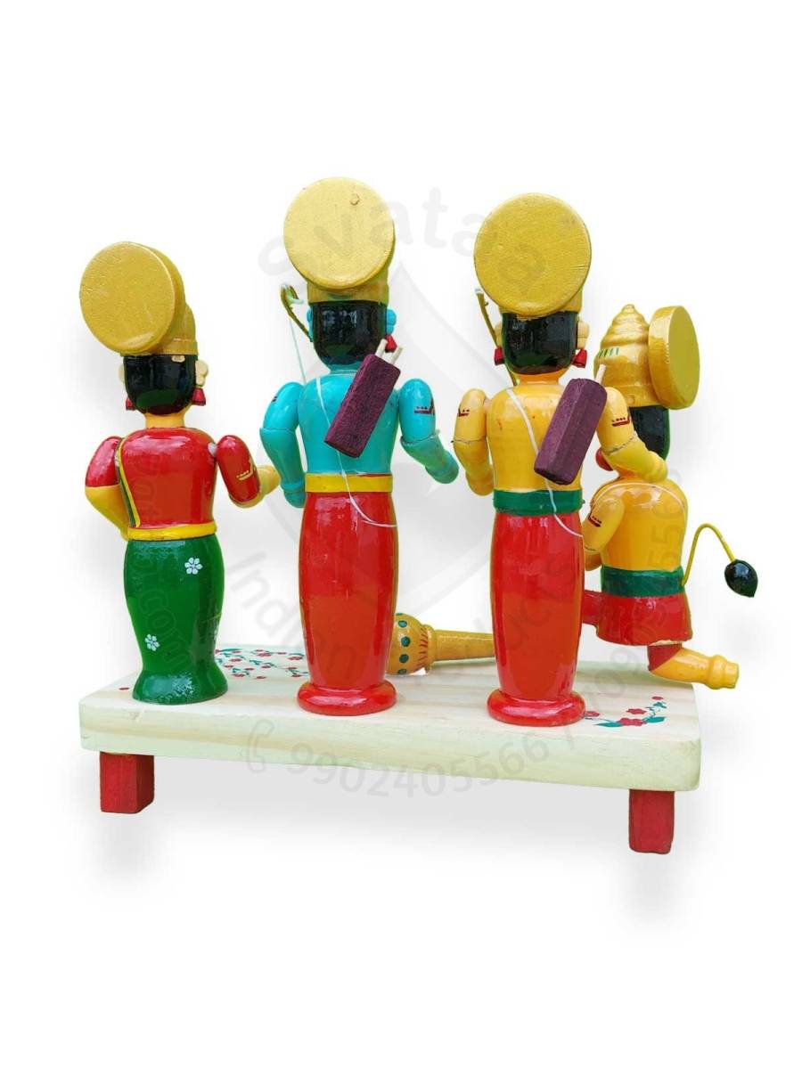Wooden Rama Seetha Set - Etikoppaka Dolls
