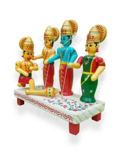 Wooden Rama Seetha Set - Etikoppaka Dolls

