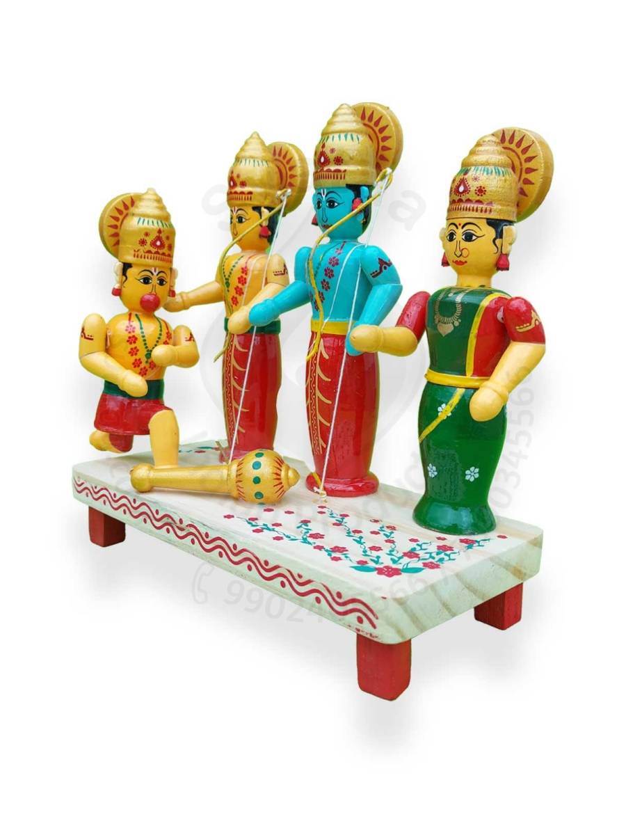 Wooden Rama Seetha Set - Etikoppaka Dolls
