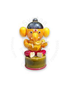 Wooden Vidya Ganapathi - Etikoppaka Dolls
