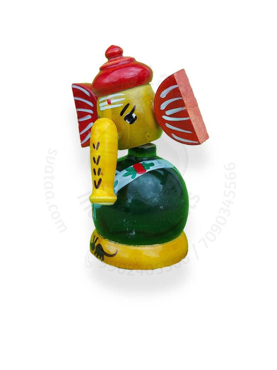 Wooden Vinayaka - Etikoppaka Dolls
