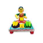 Wooden Village Lady Selling Corn - Etikoppaka Dolls
