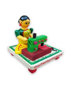 Wooden Village Lady Sewing Cloths - Etikoppaka Dolls
Wooden Village Lady Sewing Cloths - Etikoppaka Dolls