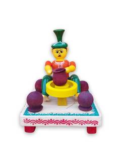 Wooden Village Man Making Pot - Etikoppaka Dolls
