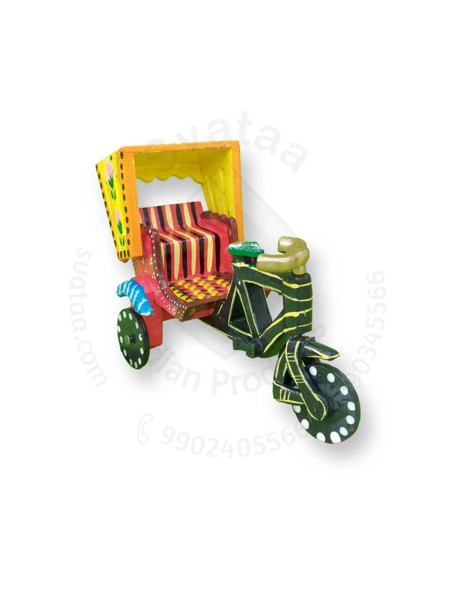 Wooden Cycle Rickshaw - Varanasi Toys
