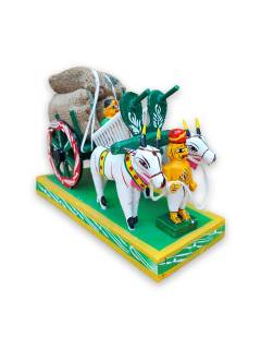 Wooden Bullock Cart - Kondapalli Dolls
