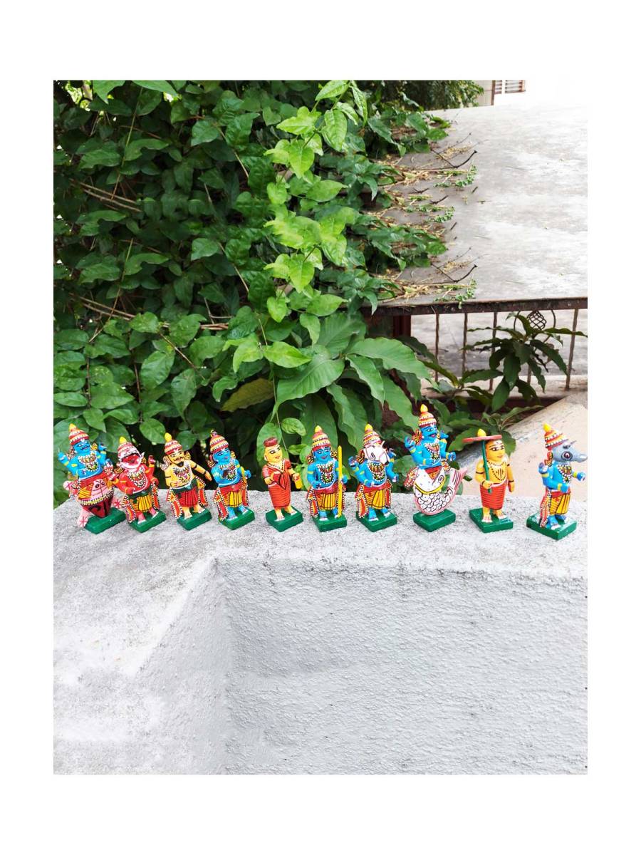 Wooden Dashavatara Set - Kondapalli Dolls