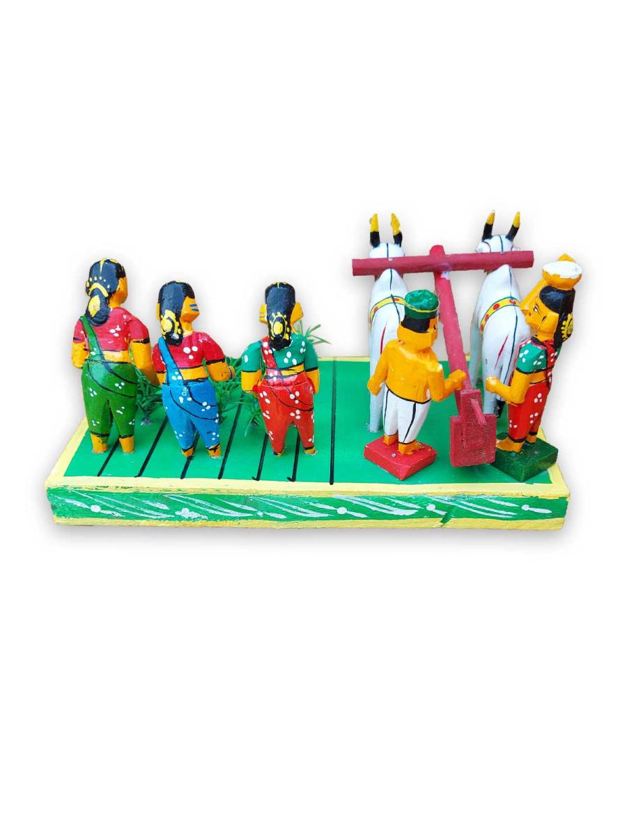 Wooden Farm Work Set - Kondapalli Dolls Wooden Farm Work Set - Kondapalli Dolls