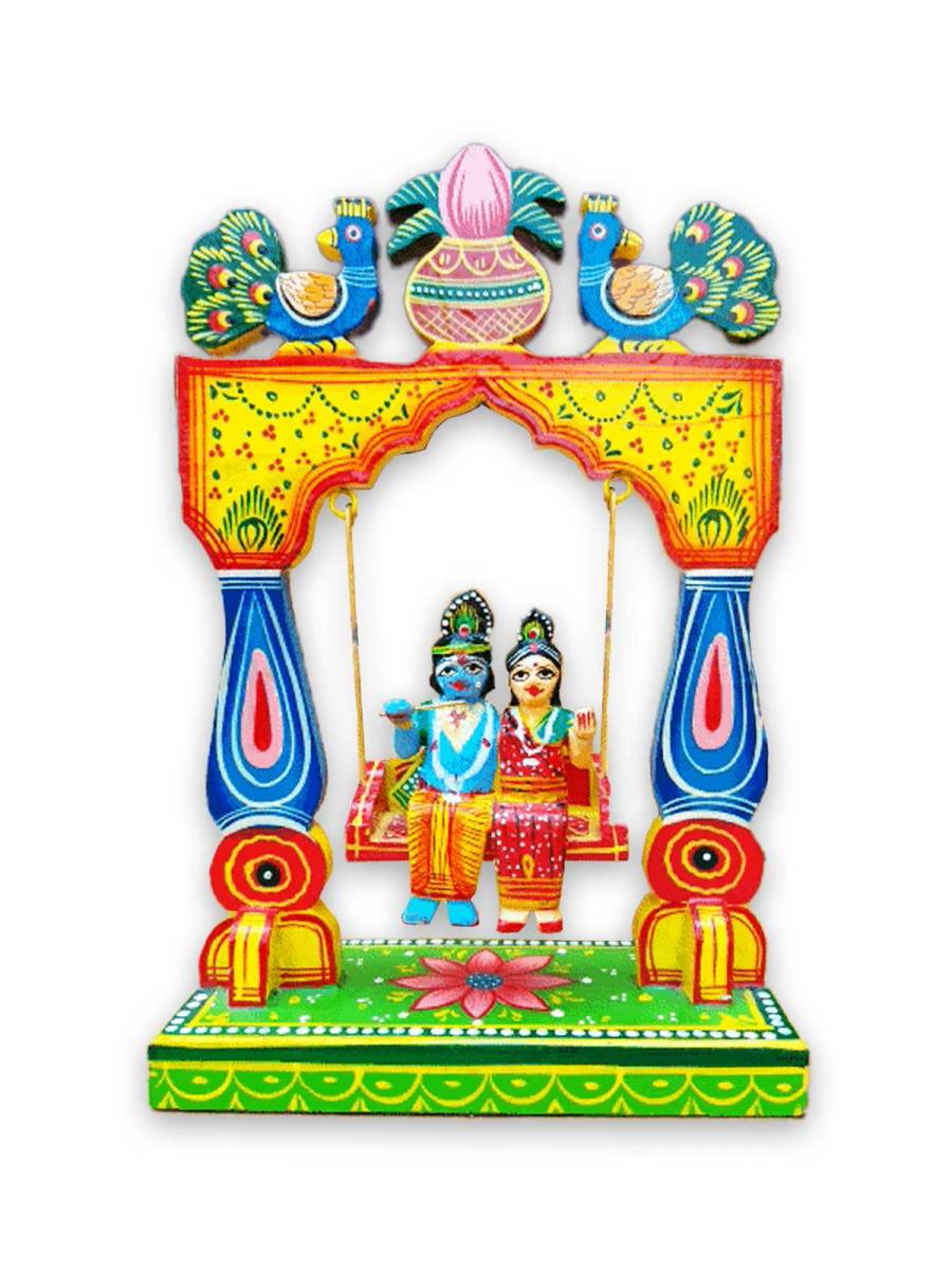 Wooden Radha Krishna Swing - Varanasi Toys
