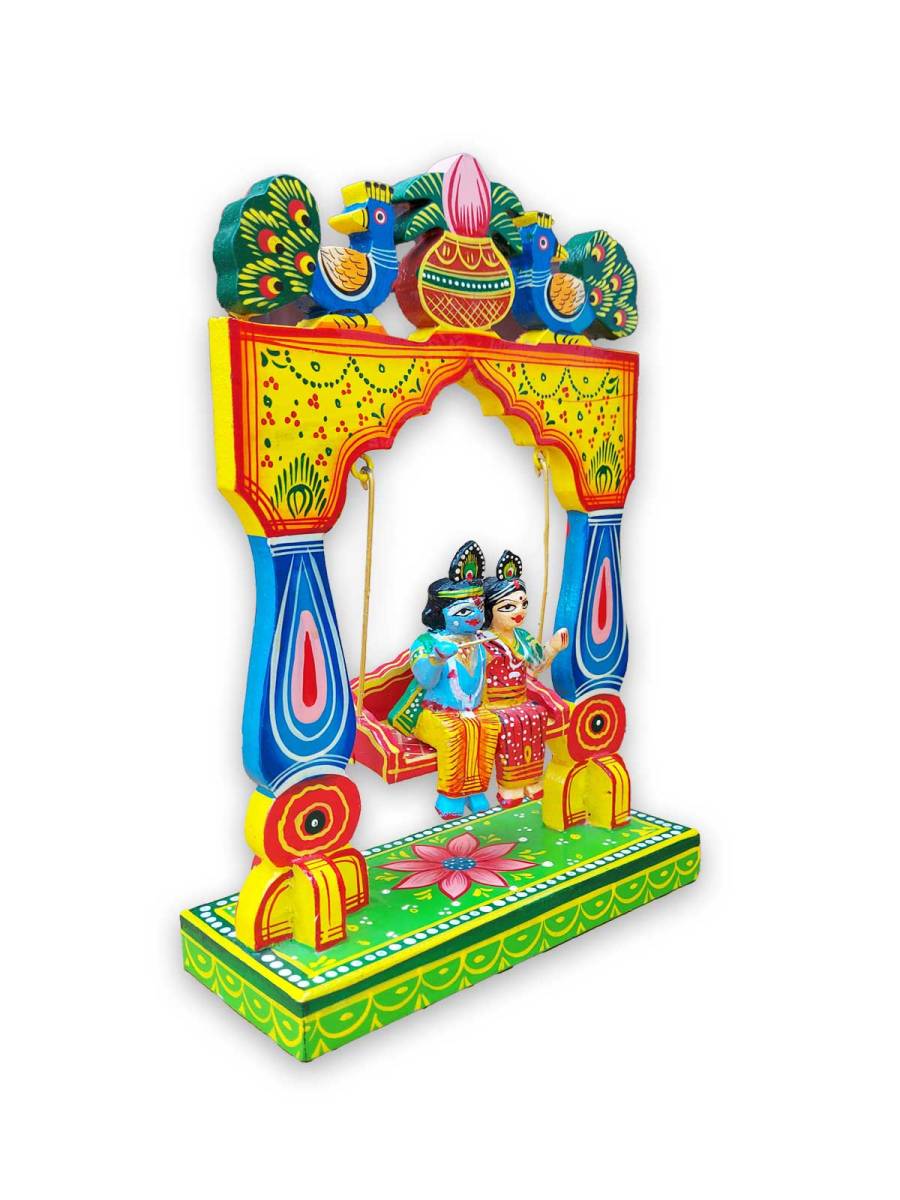 Wooden Radha Krishna Swing - Varanasi Toys
