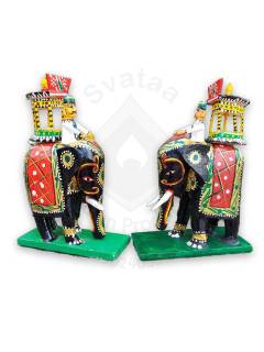 Wooden Ambari Big - Pair - Kondapalli Dolls
