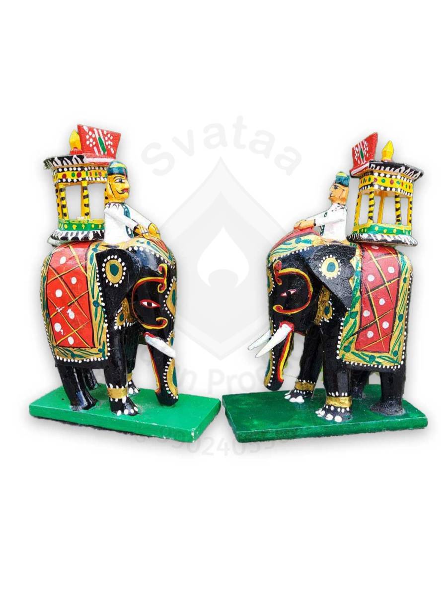 Wooden Ambari Big - Pair - Kondapalli Dolls
