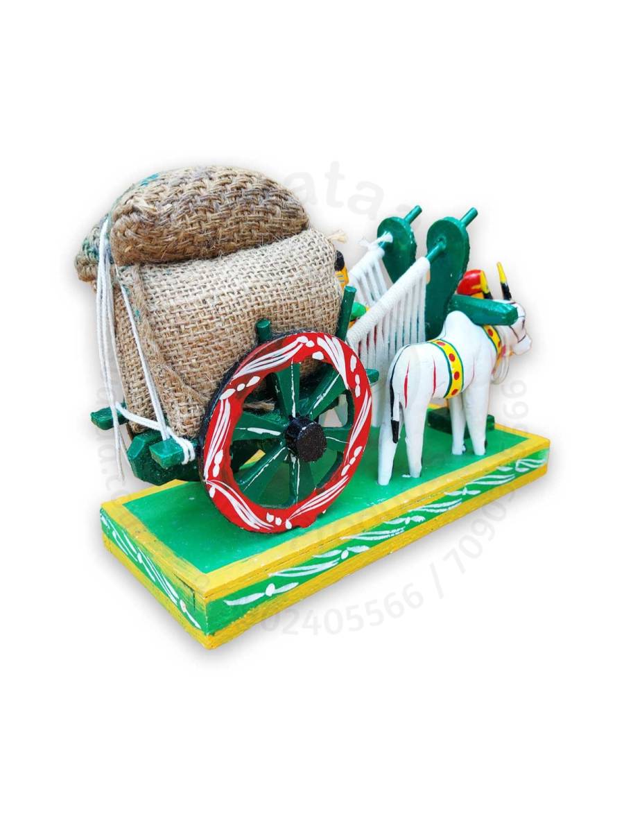Wooden Bullock Cart - Kondapalli Dolls
