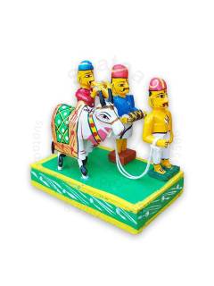 Wooden Festive Bull Procession Set - Kondapalli Dolls
