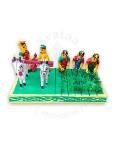 Wooden Farm Work Set - Kondapalli Dolls
