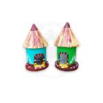 Wooden Village Hut - Pack of 1 - Assorted - Kondapalli Dolls

