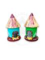 Wooden Village Hut - Pack of 1 - Assorted - Kondapalli Dolls
