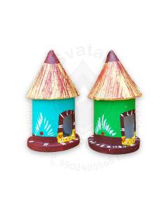 Wooden Village Hut - Pack of 1 - Assorted - Kondapalli Dolls
