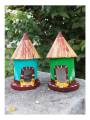 Wooden Village Hut - Pack of 1 - Assorted - Kondapalli Dolls
