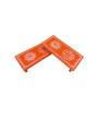 Festive - Pooja Peetam / Chowki - Small Rectangle - Set of 2 - Orange Color - 3x6 inch
