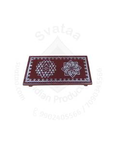 Festive - Peetam Chowki - 3x6 Inches - Single - Rectangle - Coffee Color | Design - Aishwarya Chakram and Hridaya Kamalam