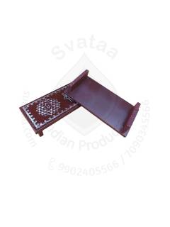 Festive - Peetam Chowki - 3x6 Inches - Set of 2 - Rectangle - Coffee Color | Design - Aishwarya Chakram and Hridaya Kamalam