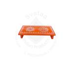 Festive - Peetam Chowki - 3x6 Inches - Single - Rectangle - Orange Color | Design - Aishwarya Chakram and Hridaya Kamalam