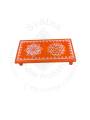 Festive - Peetam Chowki - 3x6 Inches - Set of 2 - Rectangle - Orange Color | Design - Aishwarya Chakram and Hridaya Kamalam
