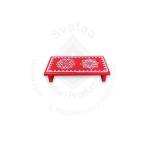 Festive - Peetam Chowki - 3x6 Inches - Single - Rectangle - Red Color | Design - Aishwarya Chakram and Hridaya Kamalam