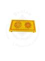 Festive - Peetam Chowki - 3x6 Inches - Single - Rectangle - Yellow Color | Design - Aishwarya Chakram and Hridaya Kamalam