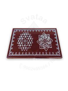 Festive - Peetam Chowki - 6x9 Inches - Single- Rectangle - Coffee Color | Design - Aishwarya Chakram and Hridaya Kamalam
