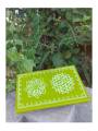 Festive - Peetam Chowki - 6x9 Inches - Set of 2 - Rectangle - Parrot Green Color | Design - Aishwarya Chakram and Hridaya Kamalam Festive - Peetam Chowki - 6x9 Inches - Set of 2 - Rectangle - Parrot Green Color | Design - Aishwarya Chakram and Hridaya Kamalam