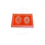 Festive - Peetam Chowki - 6x9 Inches - Single- Rectangle - Orange Color | Design - Aishwarya Chakram and Hridaya Kamalam